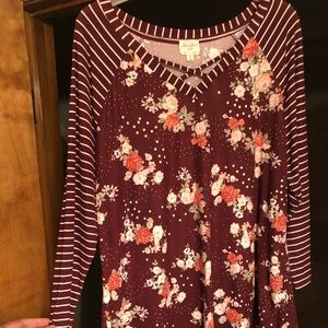 Multi-print blouse